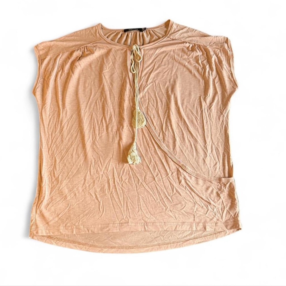 Doe & Rae Apricot Blouse with Tassel Detail